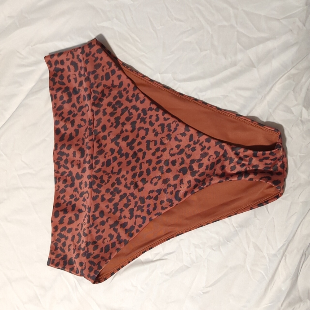 Cheetah print high rise aerie swim bottoms